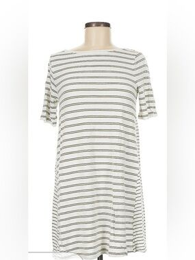 Lou & Grey Cream Dress with Black Thin Stripes